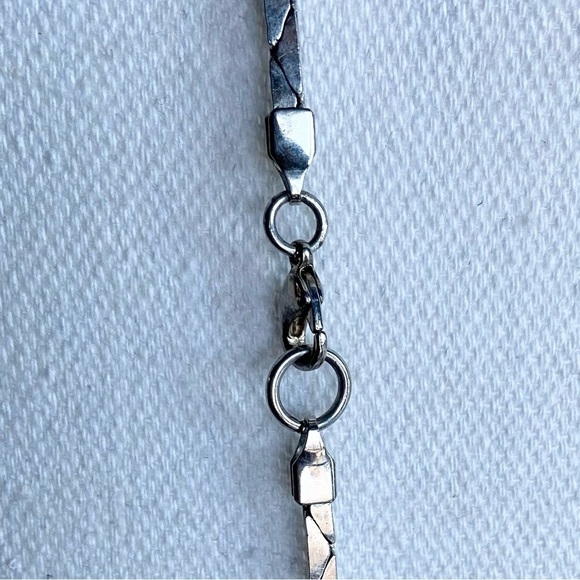 Long Box Chain Silver Tone Necklace Plain Simple Casual Necklace - Picture 4 of 8